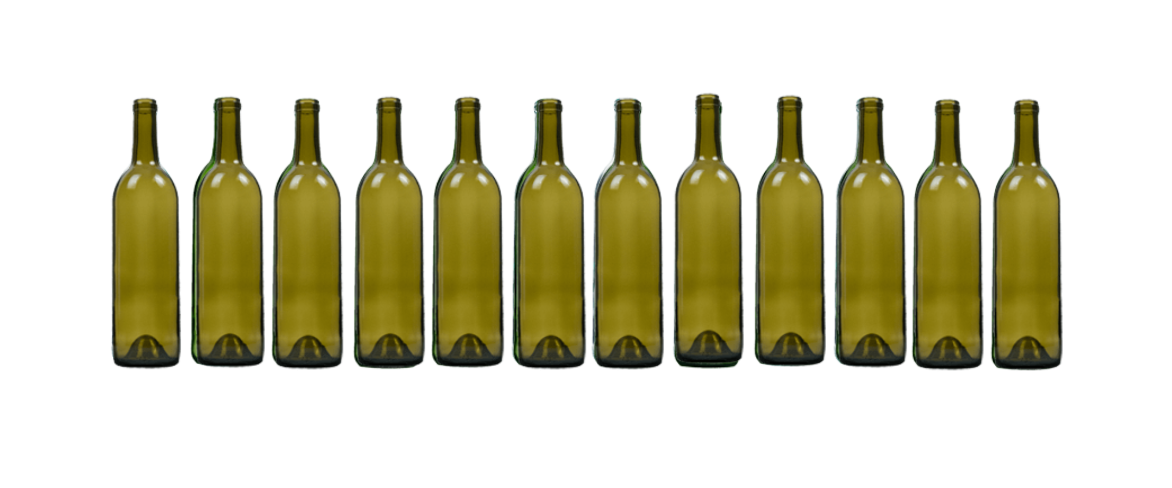 Bordeaux Wine Glass Bottles Antique Mid Punt G3 Enterprises